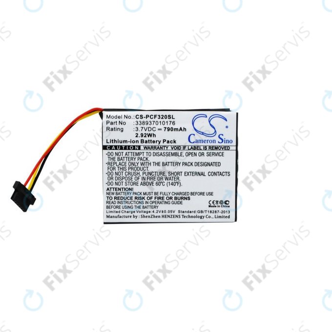 Batéria pre Pioneer AVIC-F320BT, 790mAh, Li-Ion, 3.7V, 338937010176, HQ