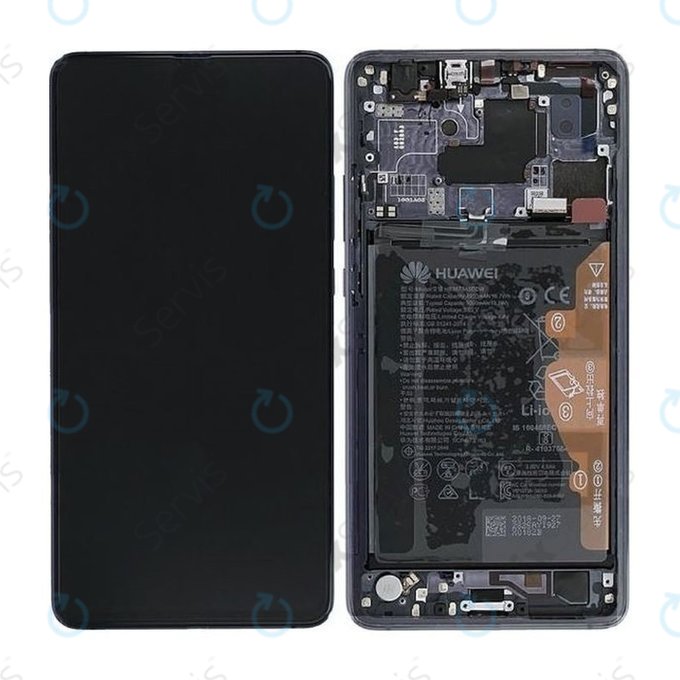Huawei Mate 20 X - LCD Displej + Dotykové Sklo + Rám + Batéria (Phantom Silver) - 02352GDA Genuine Service Pack
