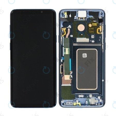 Samsung Galaxy S9 Plus G965F, G965FD - LCD Displej + Dotykové Sklo + Rám (Coral Blue) - GH97-21691D, GH97-21722D, GH97-21692D Genuine Service Pack