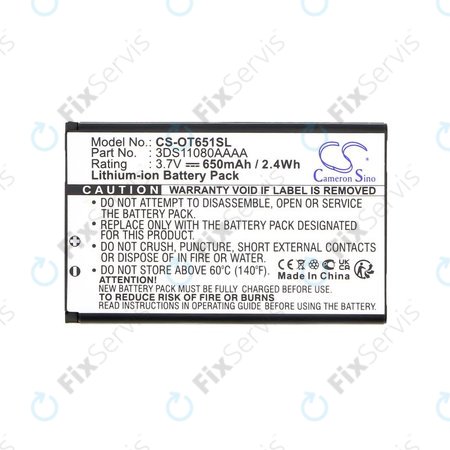 Batéria pre Alcatel Lollipops, 650mAh, Li-Ion, 3.7V, 3DS11080AAAA, HQ