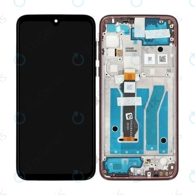 Motorola Moto G8 Plus - LCD Displej + Dotykové Sklo + Rám (Dark Red) - 5D68C15529 Genuine Service Pack