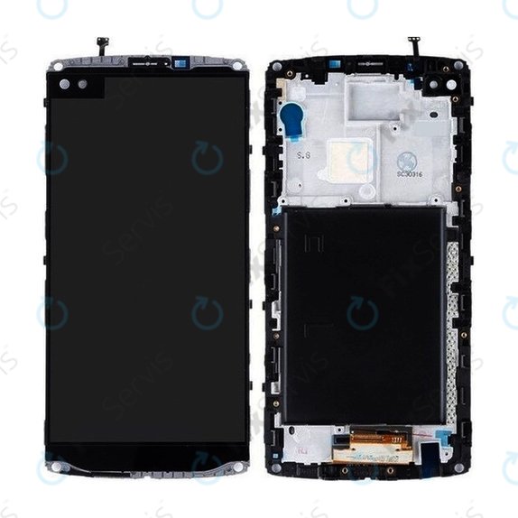 LG V10 H960A - LCD Displej + Dotykové Sklo + Rám (Black) TFT