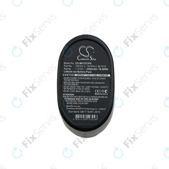Batéria pre Makita CL070, CL072, DF010, TD020, TD021, TD022, 2500mAh, Li-Ion, 7.2V, 194355-4, HQ