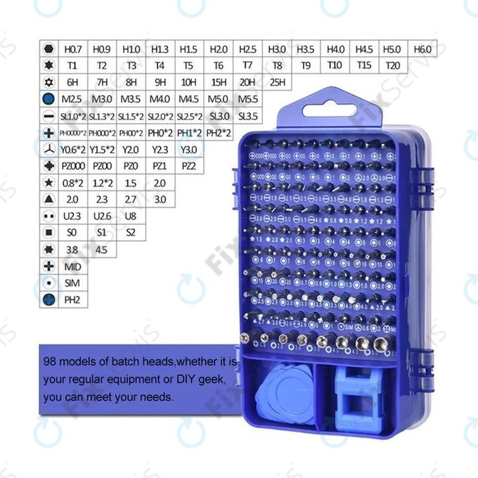 Kingsdun - Profesionálna Sada Náradia pre Servis Telefónov, PC a Elektroniky 115v1