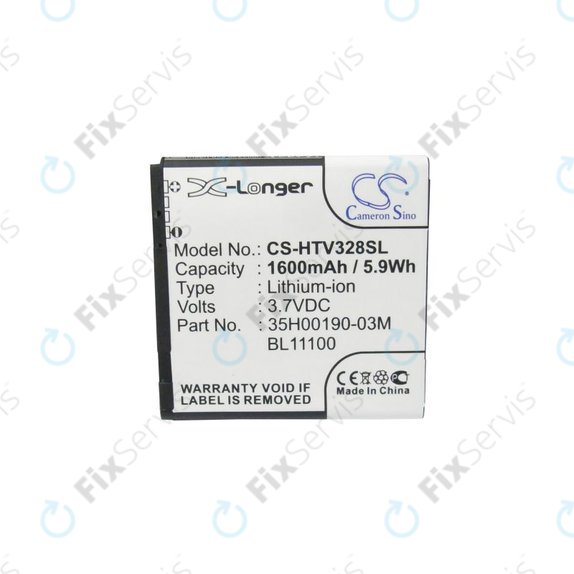 Batéria pre HTC Desire X, Desire V, 1600mAh, Li-Ion, 3.7V, 35H00190-03M, HQ
