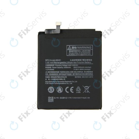 Xiaomi Redmi Note 5A, Mi A1(5x), Redmi S2 (Redmi Y2) - Batéria BN31 3080mAh