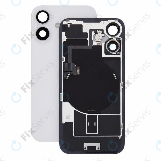 Sklo zadného housingu pre iPhone 16, White, Pulled A