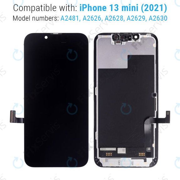 Displej pre iPhone 13 Mini, Dotykové sklo s rámom, Refurbished