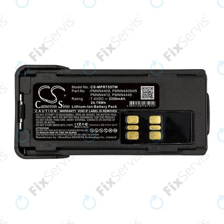 Batéria pre Motorola DP2600, 4000, 4600, 4800, XPR3000, XPR3300, 3350mAh, Li-Ion, 7.4V, PMNN4409, HQ