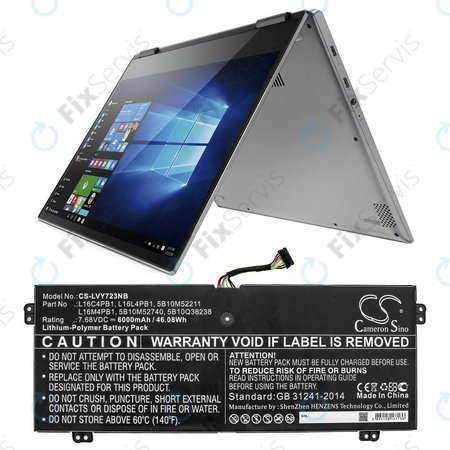 Batéria pre Lenovo Yoga 720-13, 730-13, 6000mAh, Li-Pol, 7.68V, L16L4PB1, HQ