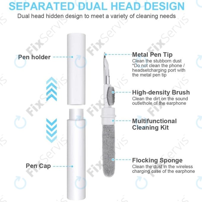 Čistiace Pero na Bezdrôtové Slúchadlá, biele
