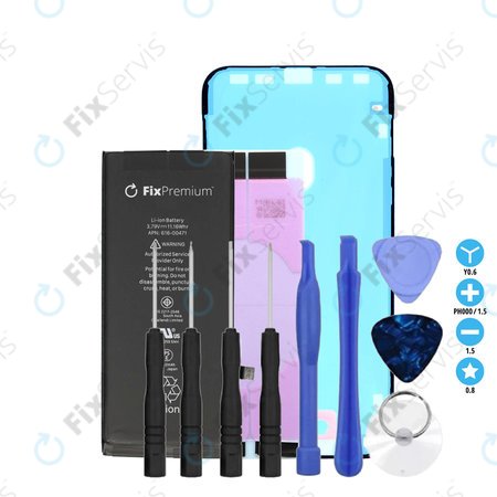 Apple iPhone XR - Batéria 2942mAh FixPremium + Lepka pod Batériu + Lepka pod LCD + Set Náradia - Multipack