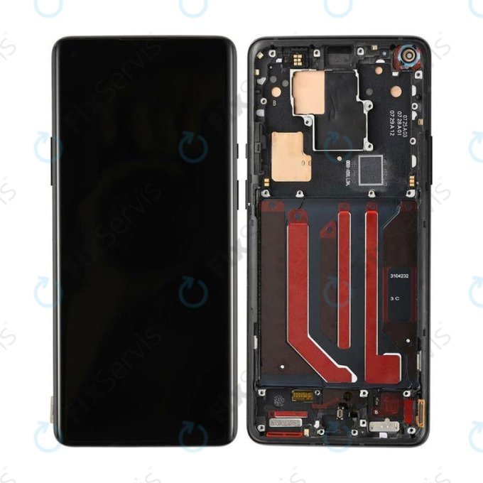 OnePlus 8 Pro - LCD Displej + Dotykové Sklo + Rám (Black) OLED
