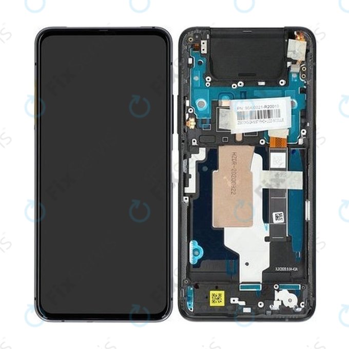 Asus Zenfone 7 ZS670KS, 7 Pro ZS671KS - LCD Displej + Dotykové Sklo + Rám (Aurora Black) - 90AI0021-R20010 Genuine Service Pack