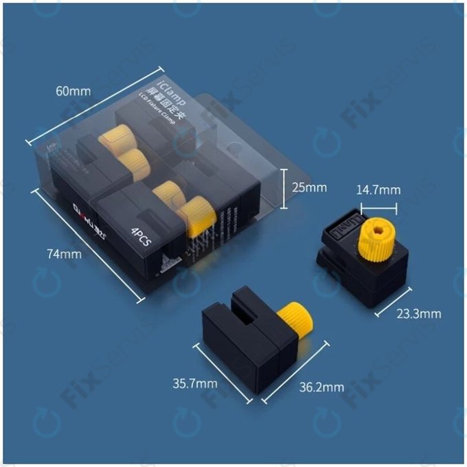 QianLi iClamp 2.0 - Plastová Svorka s Gumovou Výplňou - Rozpätie 12mm (4ks)