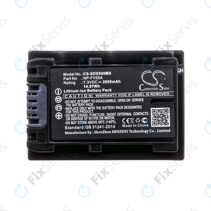 Batéria pre Sony Fdr-Ax33, Sony Fdr-Ax40, Sony Fdr-Ax45, Sony Fdr-Ax, 2050mAh, Li-Ion, 7.3V, NP-FV50A, HQ