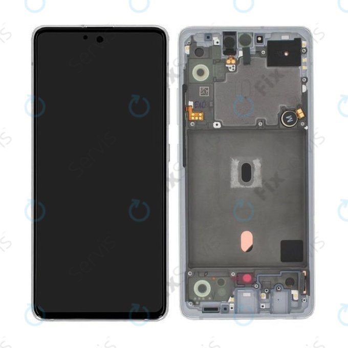 Samsung Galaxy A51 5G A516B - LCD Displej + Dotykové Sklo + Rám (Prism Cube White) - GH82-23100B, GH82-23124B Genuine Service Pack