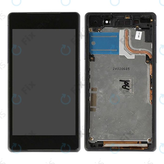 Sony Xperia Z2 D6503 - LCD Displej + Dotykové Sklo + Rám (Black) TFT