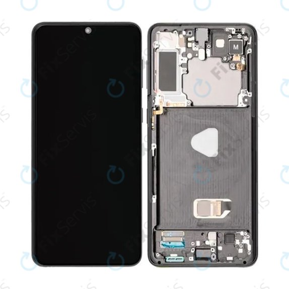 Samsung Galaxy S21 Plus G996B - LCD Displej + Dotykové Sklo + Rám (Phantom Black) TFT
