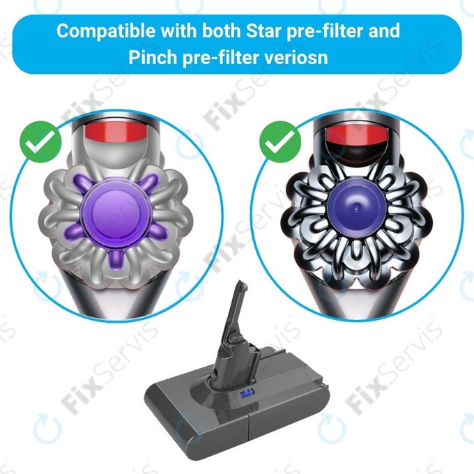 Dyson V8 - Batéria 215681, PM8-US-HFB1497A Li-Ion 21.6V 2500mAh