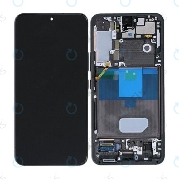 Samsung Galaxy S22 S901B - LCD Displej + Dotykové Sklo + Rám (Phantom Black) OLED