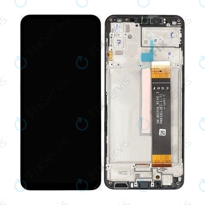 Samsung Galaxy M23 5G M236B - LCD Displej + Dotykové Sklo + Rám (Black) - GH82-28487A, GH82-28488A, GH82-28492A Genuine Service Pack