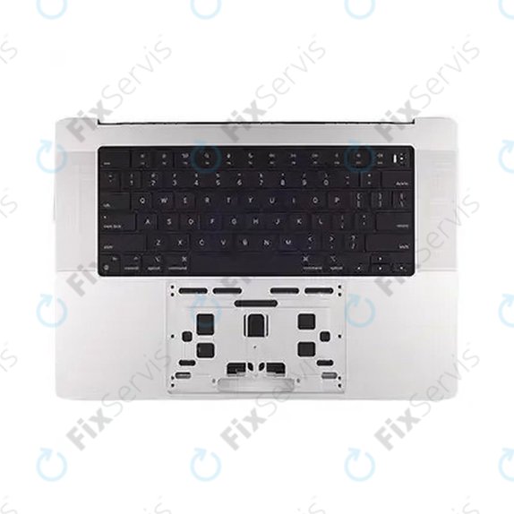 Horný rám klávesnice pre MacBook Pro 16", A3403 (2024), s klávesnicou US a batériou, Silver, 661-42824, Genuine Apple