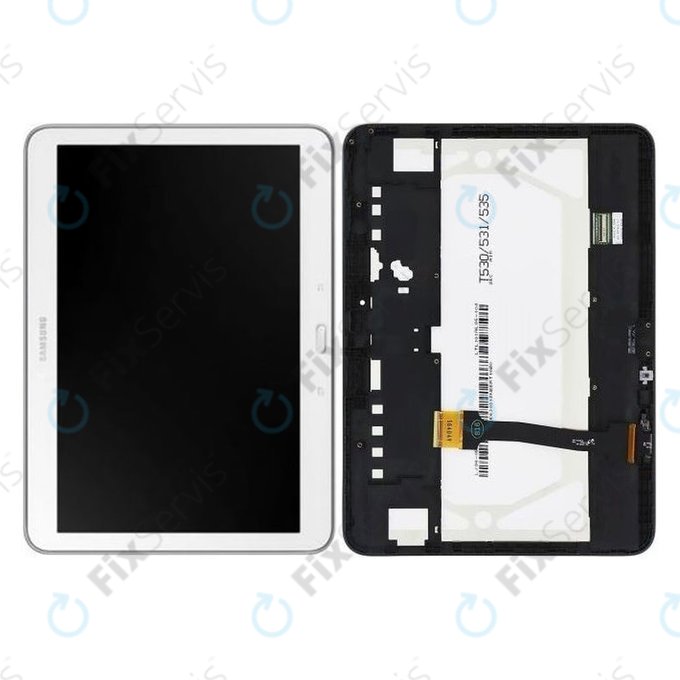 Samsung Galaxy Tab 4 10.1 T530 - LCD Displej + Dotykové Sklo + Rám (White) - GH97-15849B Genuine Service Pack