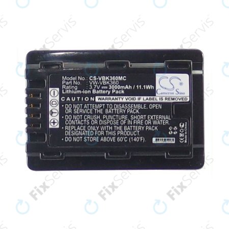 Batéria pre Panasonic HC, HDC, SDR, 3000mAh, Li-Ion, 3.7V, VW-VBK360, HQ
