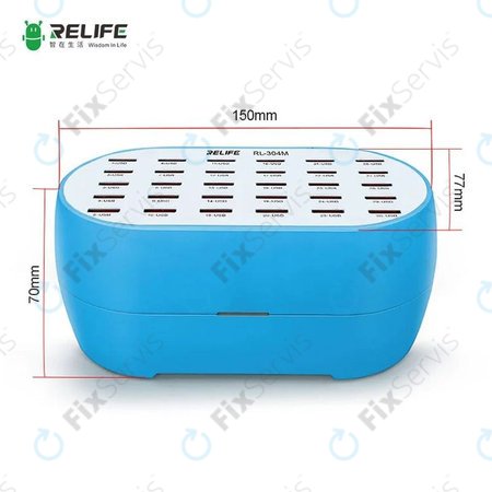 Relife RL-304M - Smart Servisná Nabíjacia Stanica - 30x USB / 160W