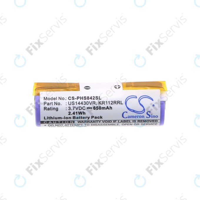 Batéria pre Philips HS8420, 650mAh, Li-Ion, 3.7V, US14430VR, KR112RRL, HQ