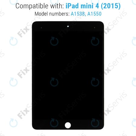 Apple iPad Mini 4 - LCD Displej + Dotykové Sklo (Black) Refurbished