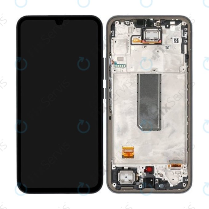 Samsung Galaxy A34 5G A346B - LCD Displej + Dotykové Sklo + Rám (Black) - GH82-31200A, GH82-31201A Genuine Service Pack