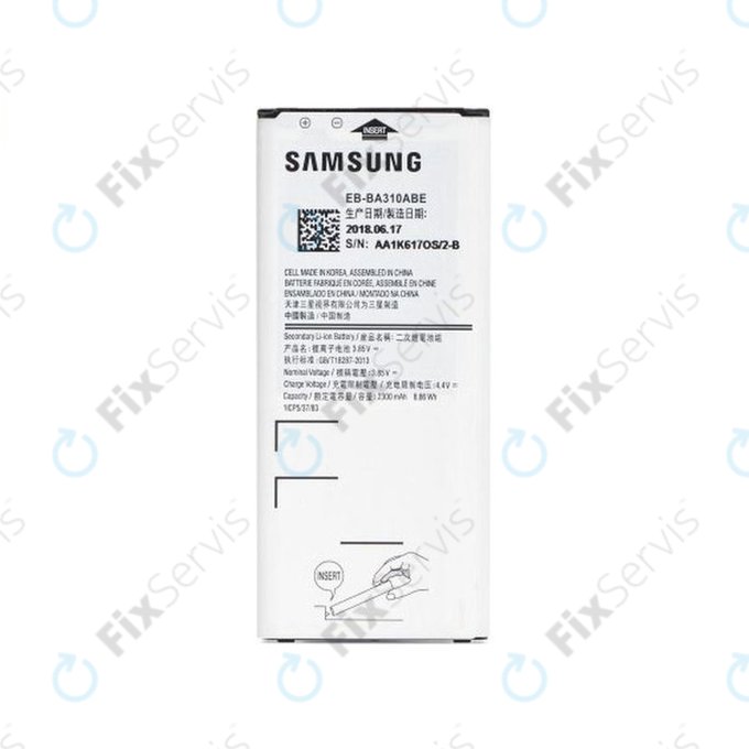 Samsung Galaxy A3 A310F (2016) - Batéria EB-BA310ABE 2300mAh - GH43-04562A, GH43-04562B Genuine Service Pack