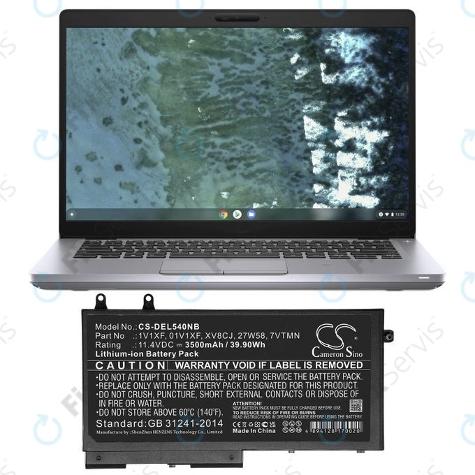 Batéria pre Dell Latitude 5400, Inspiron 7591 2-in-1, 3500mAh, Li-Ion, 11.4V, XV8CJ, HQ