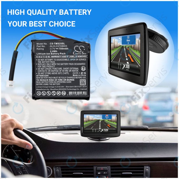 Batéria pre TomTom Star 20, 700mAh, Li-Ion, 3.7V, ALHL03708003, HQ