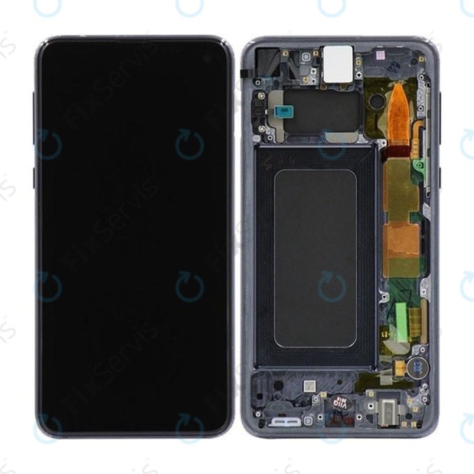 Samsung Galaxy S10e G970F - LCD Displej + Dotykové Sklo + Rám (Prism Black) TFT