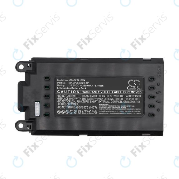 Batéria pre Electrolux Well Q8, WQ81-3OMB, WQ81-PANIM, 2500mAh, Li-Ion, 25.2V, BABP259LI20-TP, HQ