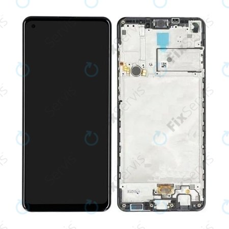 Samsung Galaxy A21s A217F - LCD Displej + Dotykové Sklo + Rám (Black) - GH82-22988A, GH82-23137A , GH82-24641A, GH82-24642A, GH82-23089A Genuine Service Pack