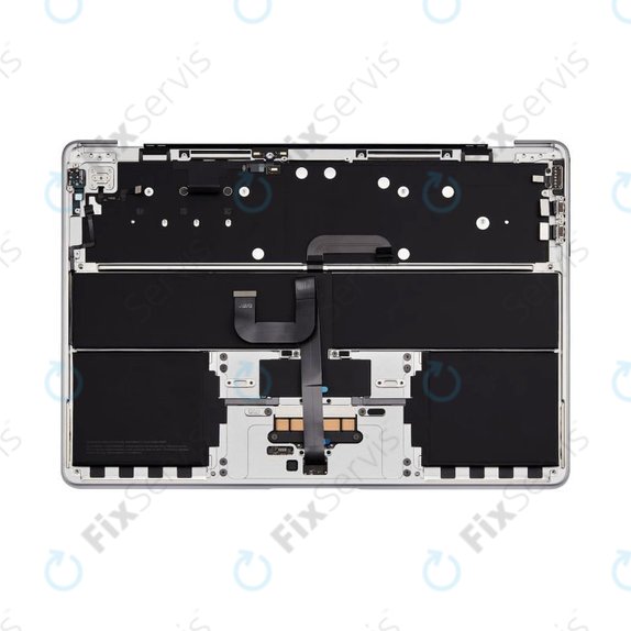 Horný rám klávesnice pre MacBook Air 13", A3113 (2024), s klávesnicou US a batériou, Silver, 661-40228, Genuine Apple