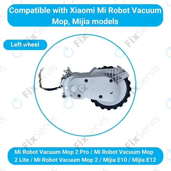Xiaomi Mijia E10, E12, Mi Robot Vacuum Mop 2 Lite, 2 Pro - Koleso s Motorom (Ľavé) (Biele)