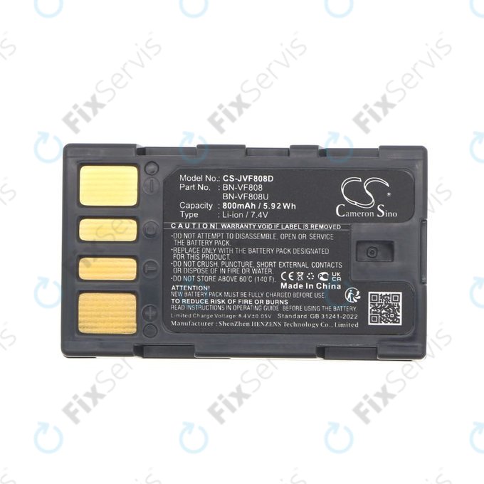 Batéria pre JVC Gr-D850ek, 800mAh, Li-Ion, 7.4V, BN-VF808, HQ