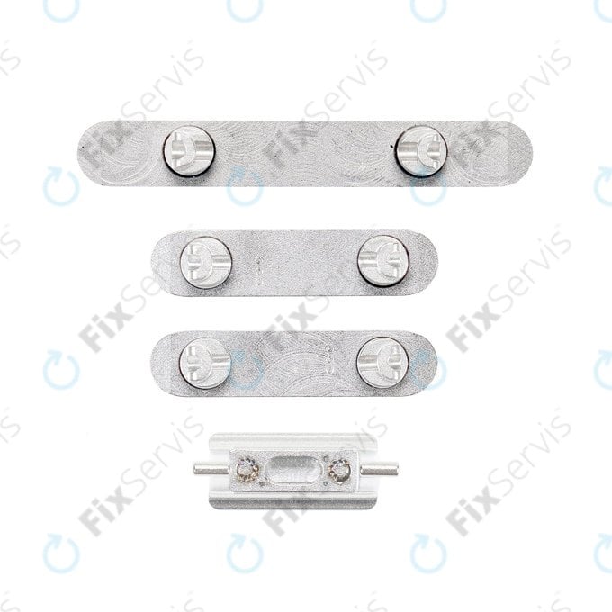 Apple iPhone XS - Set Tlačidiel Hlasitosti + Zapínania + Tichého Režimu (Silver)