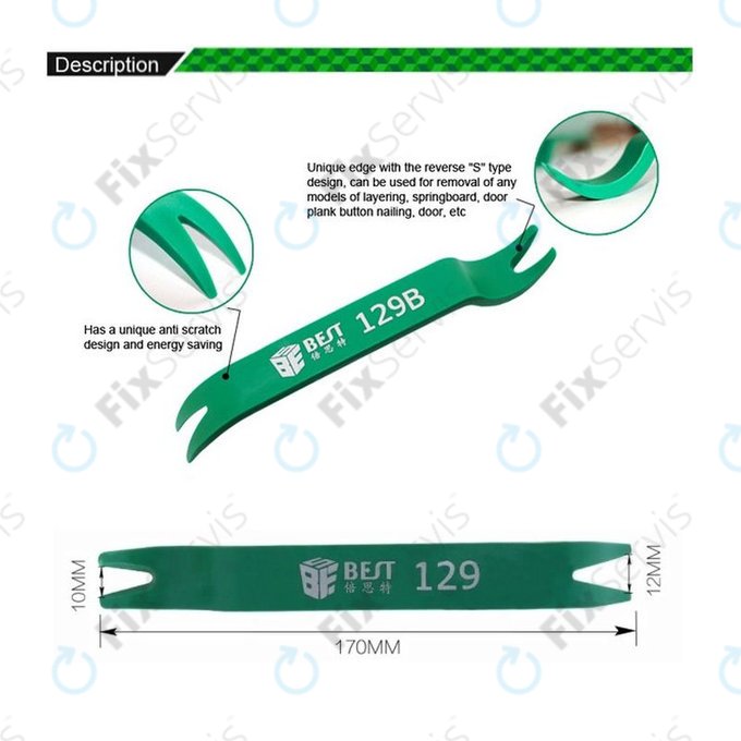 Best BST-129B - Montážne Páčidlo na Plasty v Interiéri