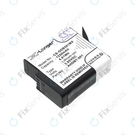 Batéria pre GoPro Hero 8, Hero 6, 1250mAh, Li-Ion, 3.85V, AHDBT-501, HQ