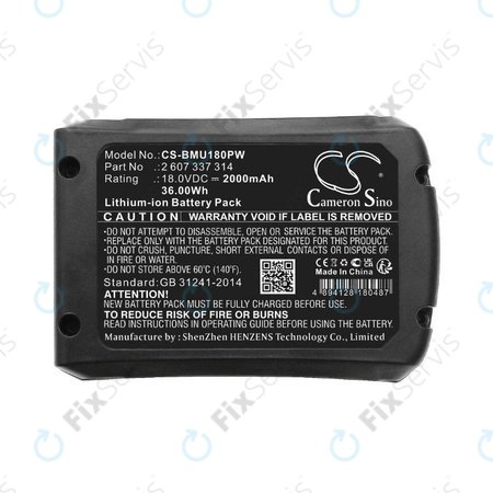 Bosch 18V  - Batéria 2 607 337 314 Li-Ion 18.0V 2000mAh HQ