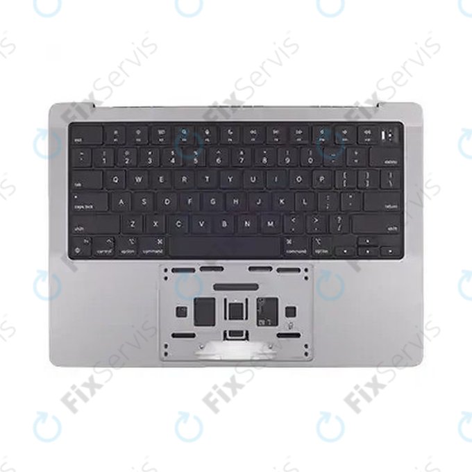 Horný rám klávesnice pre MacBook Pro 14", A2918 (Late 2023), s klávesnicou US a batériou, Space Gray, 661-35708, Genuine Apple