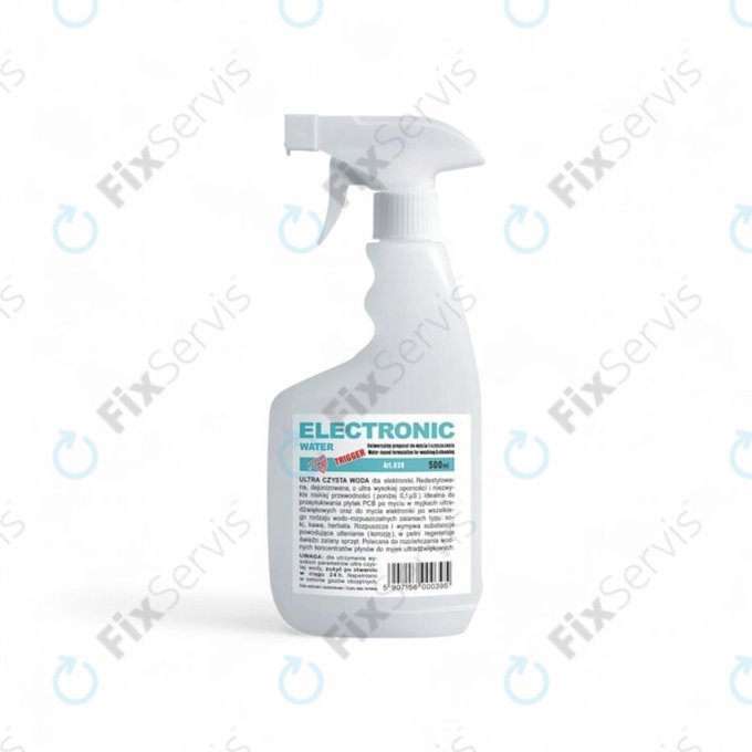 Demineralizovaná voda pre elektroniku s rozprašovačom, 500 ml