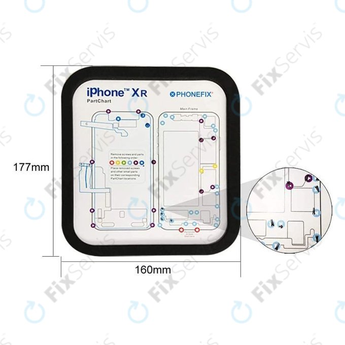 Magnetický Organizér Skrutiek So Schémou (iPhone 6 - 11 Pro Max)