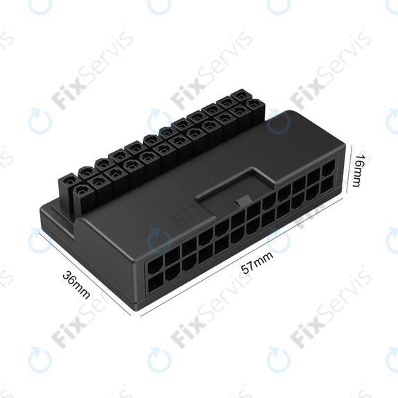 ATX 24-pin 90° napájací adaptér pre základnú dosku